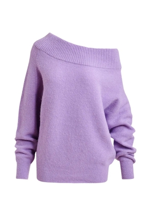 Essentiel Antwerp Joff long-sleeve off-shoulder sweater - Purple