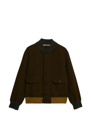 Fortela button bomber jacket - Brown