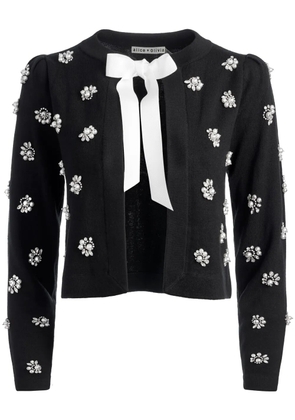 alice + olivia Trina crystal-embellished cardigan - Black