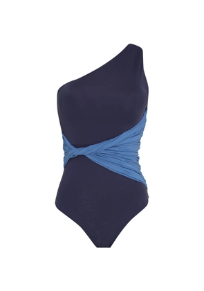 Brigitte Alessandra one-shoulder knot swimsuit - Blue
