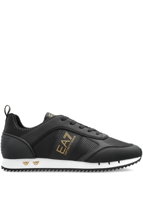 Ea7 Emporio Armani logo-stamp sneakers - Black