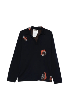 A.N.G.E.L.O. Vintage Upcycling embroidery sweater - Blue