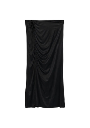 FARM Rio floral-appliqué maxi skirt - Black