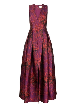 Sachin & Babi Brooke floral-print evening dress - Purple