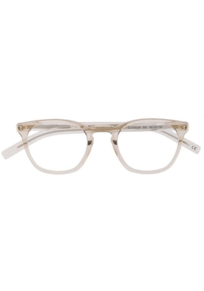 Saint Laurent Eyewear clear horn-rimmed glasses - Neutrals
