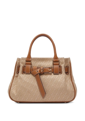 LIU JO jacquard buckle tote bag - Neutrals
