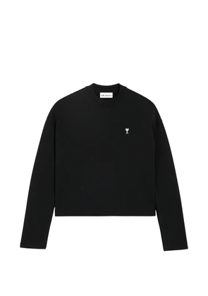 AMI Paris embroidery sweatshirt - Black