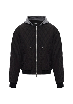 DSQUARED2 hooded quilted bomber jacket - Black