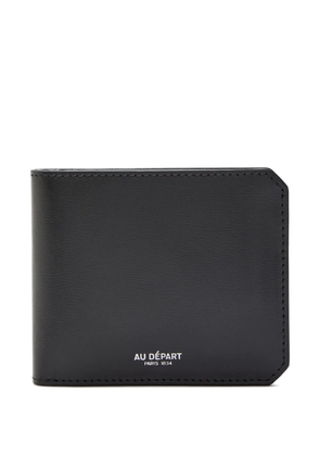Au Départ logo-detail leather wallet - Black