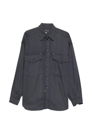 Versace Pre-Owned 1990s striped pocket shirt - Grey