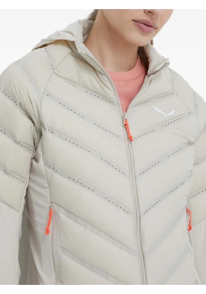 Salewa hooded quilted performance jacket - Neutrals