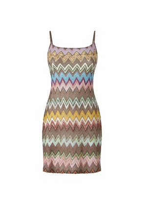 Missoni zigzag-pattern mini dress - Brown