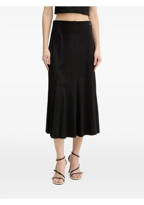 GUESS USA emblem-detail midi skirt - Black