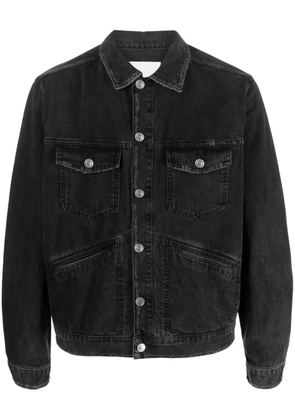 MARANT Jango logo-embroidered denim jacket - Black