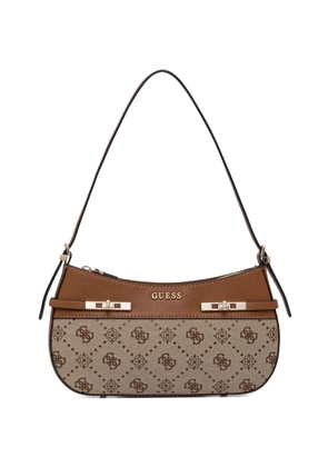 GUESS USA monogram turn-lock shoulder bag - Neutrals
