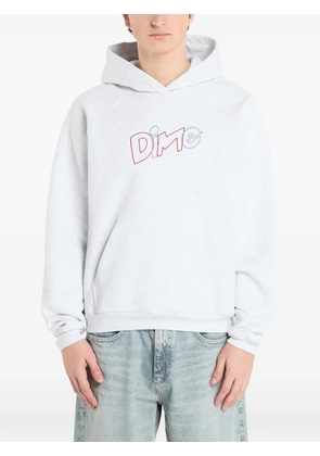 dime embroidered hoodie - Grey