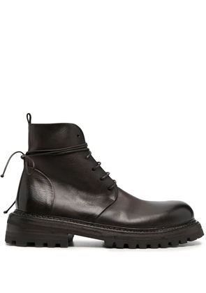 Marsèll Carrucola leather combat boots - Brown