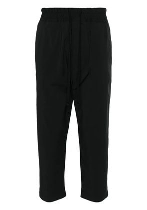 Thom Krom elasticated-waist cropped trousers - Black