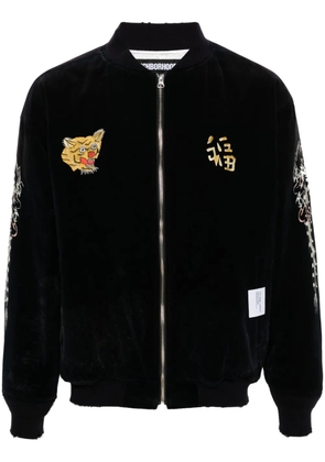 Neighborhood Savage velvet bomber jacket - Blue