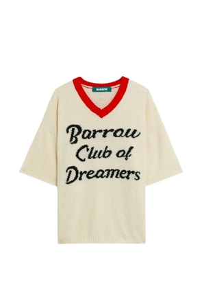 BARROW V-neck short-sleeve jumper - Neutrals