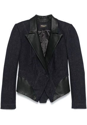 MITILIANE COUTURE leather-inserts blazer - Black