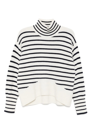 AEXAE cashmere striped jumper - White