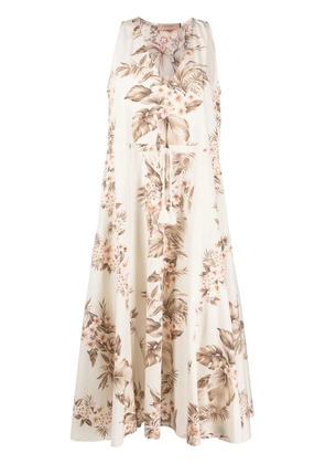 TWINSET floral-print sleeveless dress - Neutrals