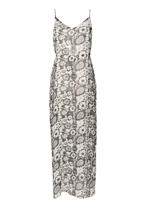 Amir Slama floral-print beach dress - White