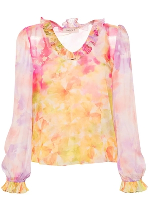 TWINSET floral-print georgette blouse - Pink