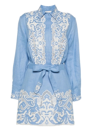 ALEMAIS Arion linen minidress - Blue