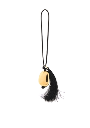 Heaven Mayhem X Freja New York Julia Tassel Bag Charm in Metallic Gold.