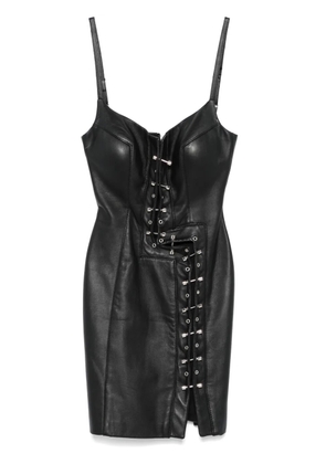 MITILIANE COUTURE piercing-embellished leather mini dress - Black