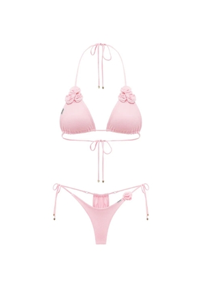 ANNAFOXY floral detailing bikini - Pink