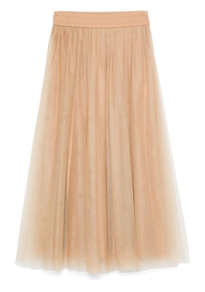 Fabiana Filippi tulle midi skirt - Neutrals