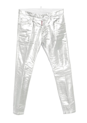 DSQUARED2 metallic-finish jeans - Silver