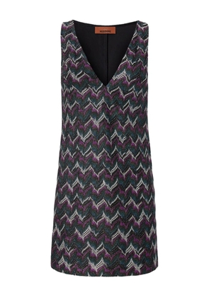 Missoni zigzag-pattern sleeveless mini dress - Black