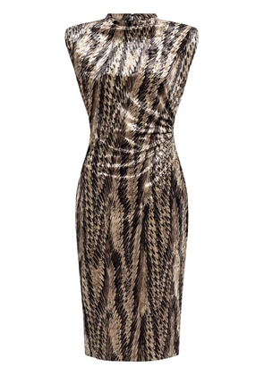 DVF Diane von Furstenberg abstract-pattern midi dress - Black