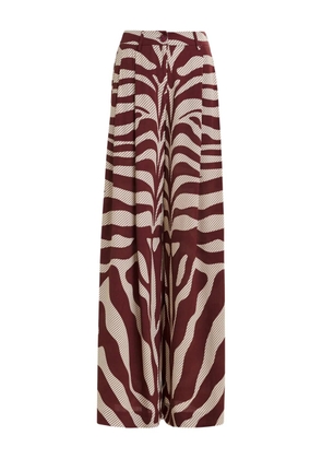 Essentiel Antwerp zebra-print pleated palazzo pants - Red