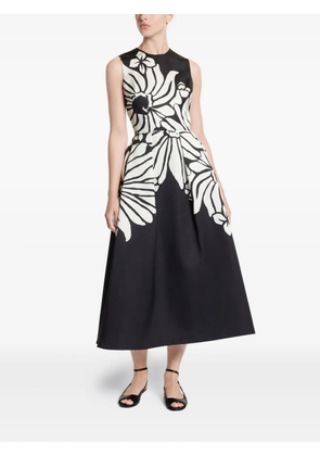 Elie Saab floral-print midi dress - Black