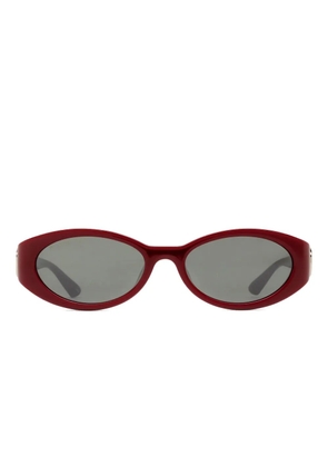 Gucci Eyewear oval-frame GG-logo sunglasses - Red