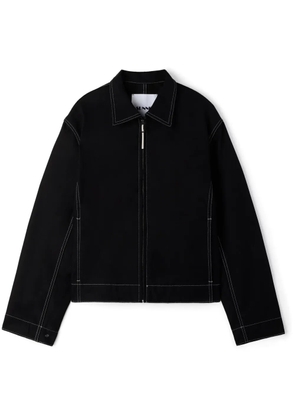 Sunnei contrast stitching shirt-jacket - Black