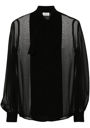 P.A.R.O.S.H. tied-neck blouse - Black