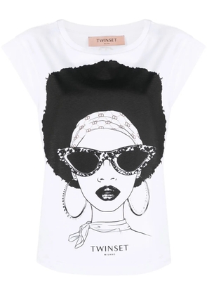 TWINSET graphic-print T-shirt - White