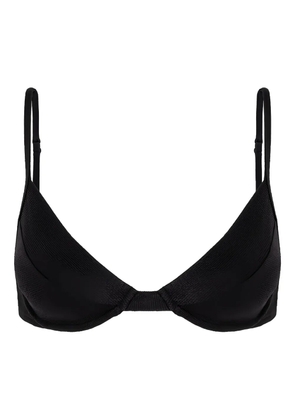 Lenny Niemeyer textured triangle bikini top - Black