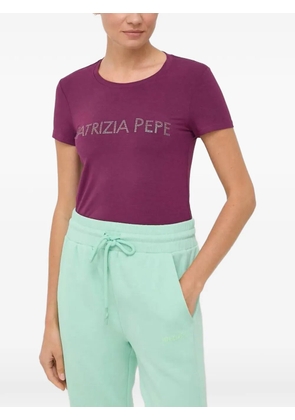 Patrizia Pepe logo slim-tshirt - Purple