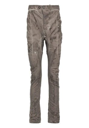 Boris Bidjan Saberi distress finish trousers - Grey