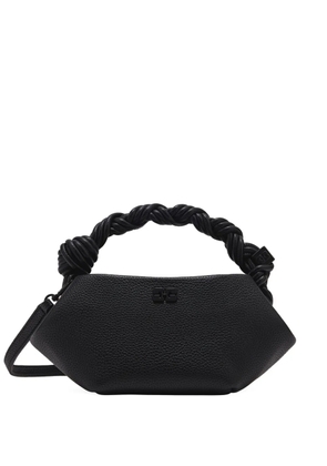 GANNI mini Bou twisted-handle tote bag - 099 BLACK