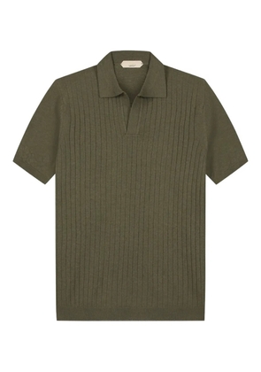Aurélien buttonless polo-collar T-shirt - Green