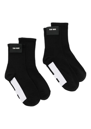 TEAM WANG design The Original 1 crew socks (pack of two) - Black