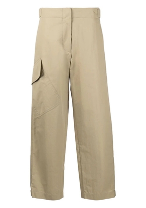 Studio Nicholson side-patch pocket cropped trousers - Neutrals